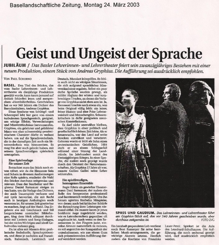 Horribilicribrifax « Basler Lehrer*innentheater